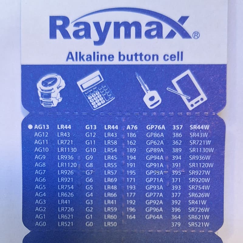 باتری ساعتی رایمکس مدل AG13-LR44-A76-357-GP76A-SR44W بسته 10 عددی — تصویر ۳