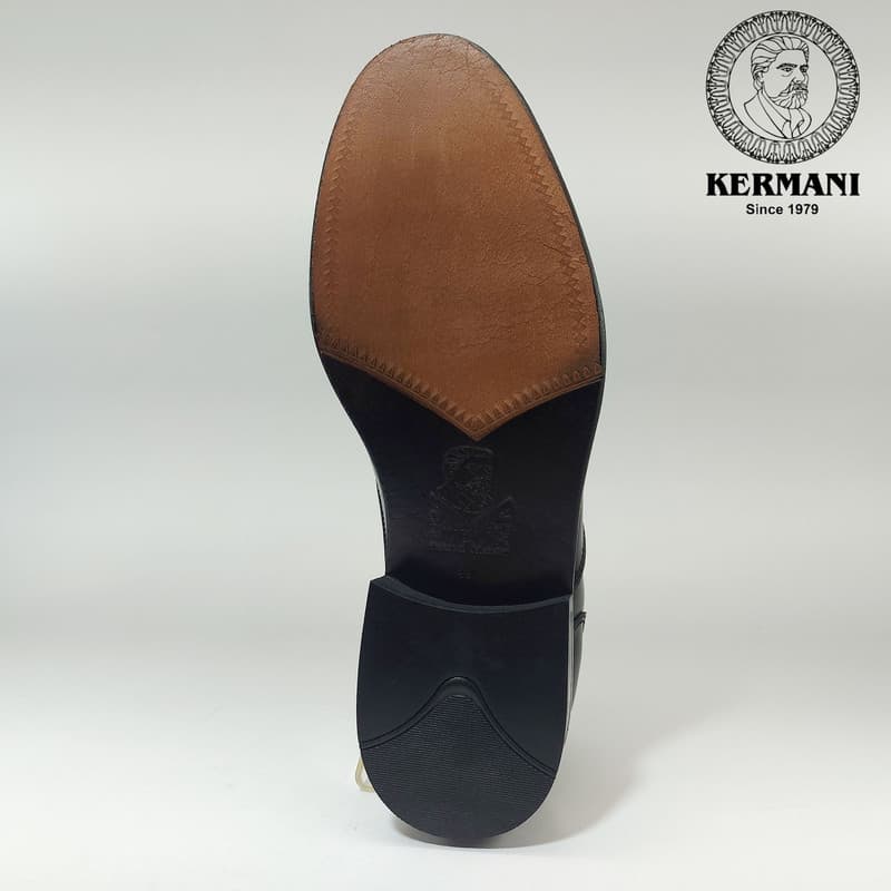کفش مردانه کرمانی مدل تمام چرم طبیعی بروشاو دستدوز کد 350 — تصویر ۴