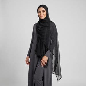 شال زنانه مدل ساده حریر توری نازک
