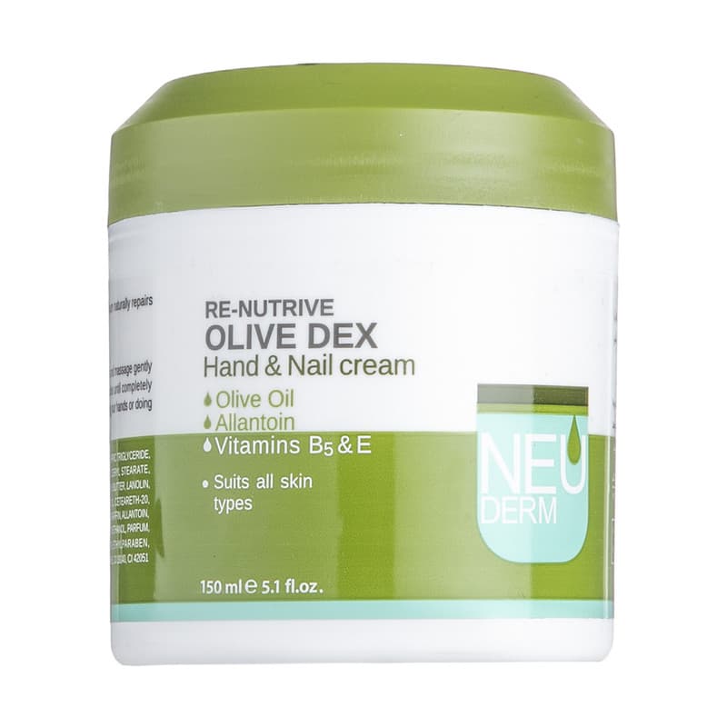 کرم مرطوبکننده دست و ناخن نئودرم مدل Olive Dex حجم 150 میلیلیتر — تصویر ۳