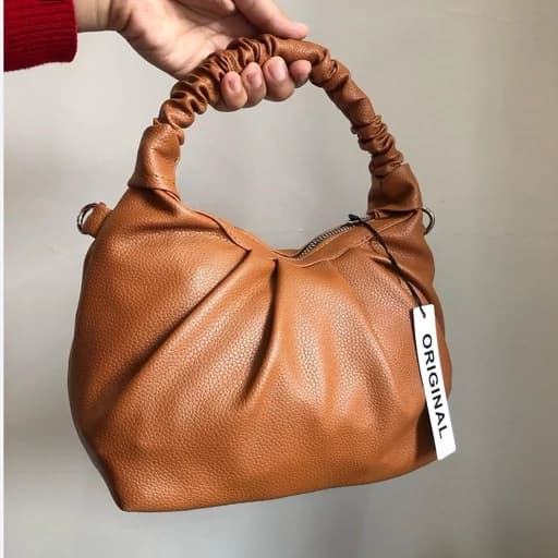 کیف زنانه مجلسی،چروک کیف چرم مصنوعی (ابعاد دقت شود) — تصویر ۲
