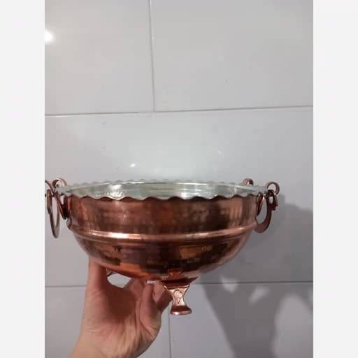 آجیل و شکلات خوری خوری مسی قطر 23/5 نانو، داخل قلع