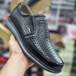 کفش تابستانی چرم مردانه طبی بارا — تصویر ۳