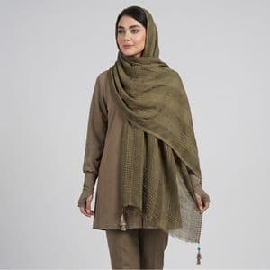 شال زنانه مدل پلیسه حصیری