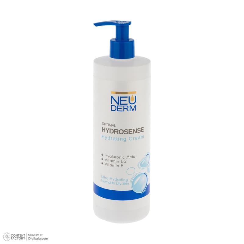 کرم مرطوب‌کننده دست، صورت و گردن نئودرم مدل Optimal Hydrosense مناسب برای پوست خشک و معمولی حجم 450 میلی‌لیتر — تصویر ۲