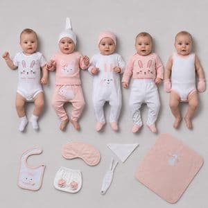 ست 19 تکه لباس نوزادی آمورا مدل Baby Bunny