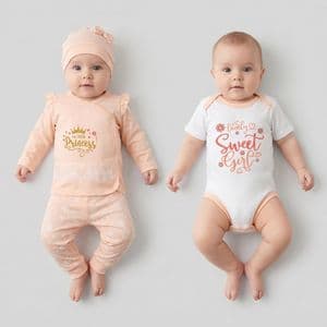 ست 4 تکه لباس نوزادی مدل sweet girl