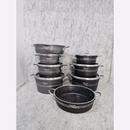 سرویس قابلمه و تابه 7پارچه گلدانی هلنا (ارسال رایگان) — تصویر ۳