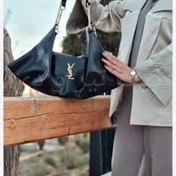 کیف زنانه لَشِ تِرند چرم چری YSL — تصویر ۳