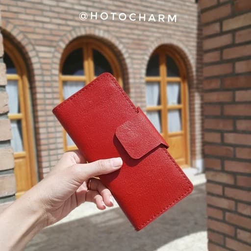 کیف پول زنانه چرم طبیعی دستدوز
