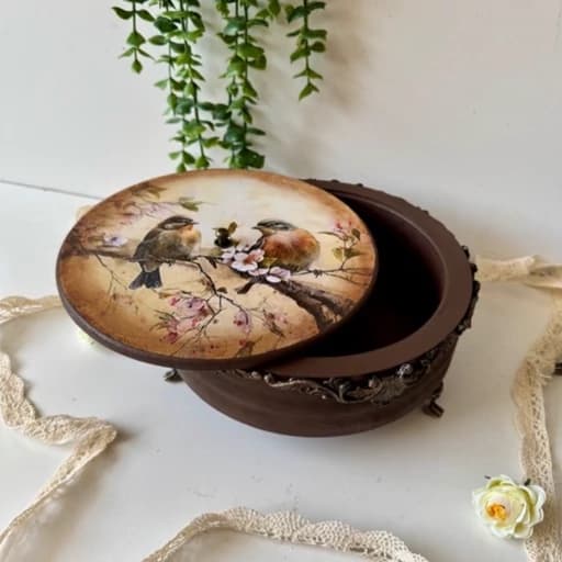 آجیل خوری ، شکلات خوری طرح چوب تیره