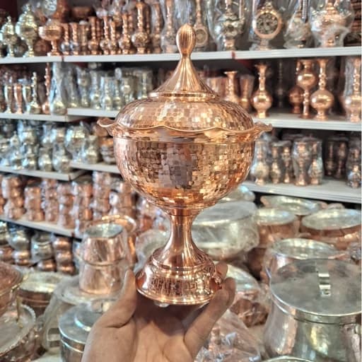 آجیل خوری مسی نانو پایه دار درجه یک ( قادر زنجان )