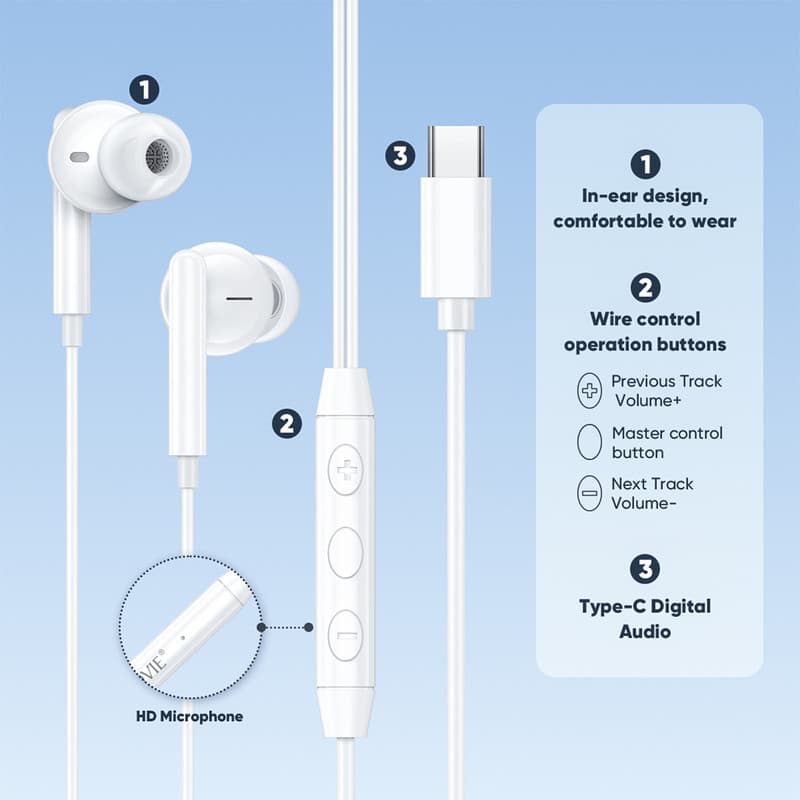 هندزفری ویدوی مدل HS664 Super bass - Type-C — تصویر ۳