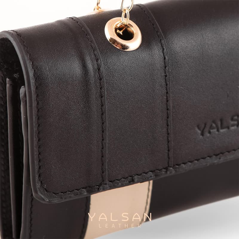 کیف دوشی زنانه چرم یلسان مدل تیکا کد 213-GN-04 — تصویر ۵