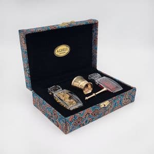 زعفران کادویی عاقله - 3 گرم به همراه هل - 15 گرم و هاون