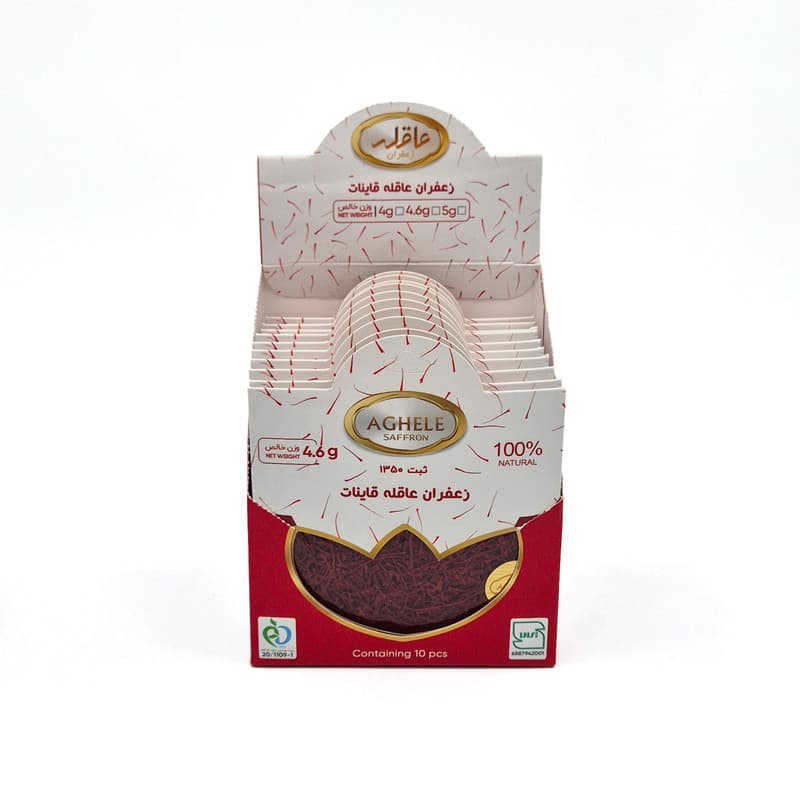 زعفران پاکتی عاقله - 4.6 گرم بسته 10 عددی — تصویر ۲