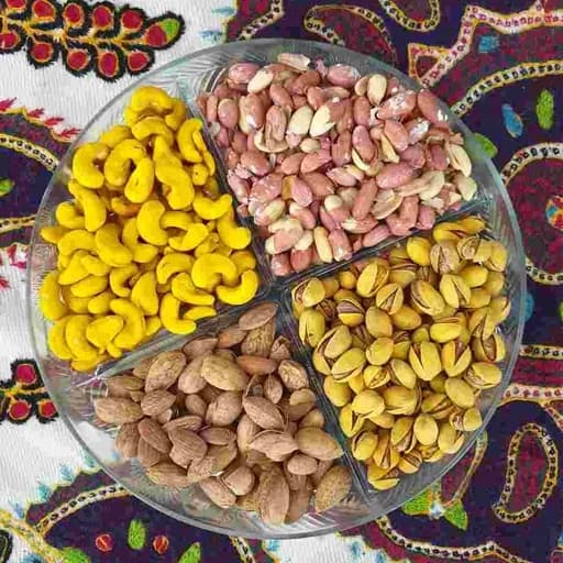آجیل مخلوط چهار مغز درجه یک .(یک کیلویی)