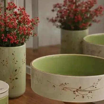 آجیل خوری سرامیکی پایه دار طرح سها