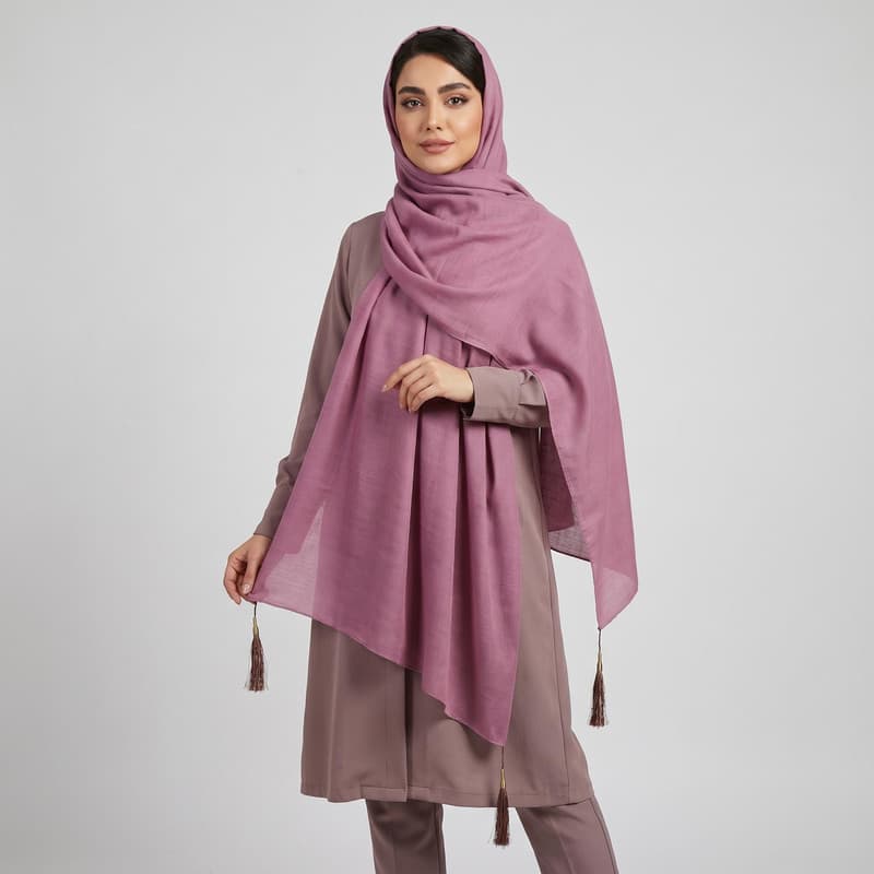 شال زنانه مدل وال اسلپ منگوله کد 014110 — تصویر ۱۱
