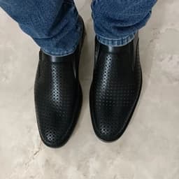 کفش مردانه تابستانی کفش چرم تابستانی مردانه کفش چرم مردانه کفش چرم تابستانی — تصویر ۳