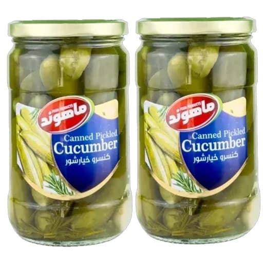 خیارشور نمکی ماهوند - 660 گرم بسته 2 عددی — تصویر ۲