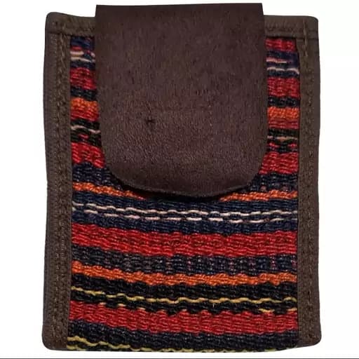 کیف کوچک گردنی گلیم دستباف کد KFGA61 برای حمل و نگهداری کارت یا پول یا دسته کلید