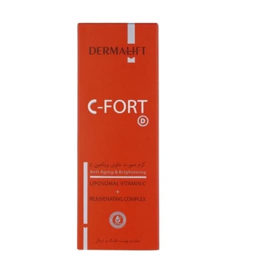 کرم صورت درمالیفت مدل C-Fort مناسب پوست خشک و نرمال حجم 40 میلی لیتر