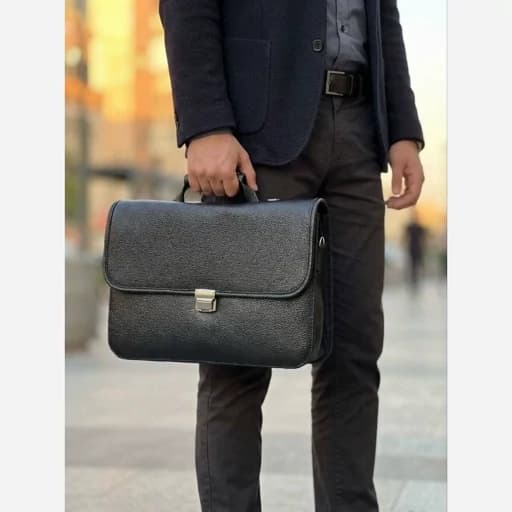کیف تمام چرم اداری زنانه مردانه مدل دو طرفه