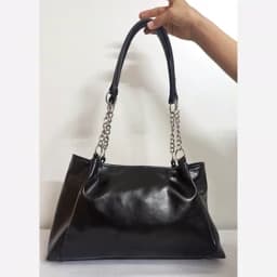 کیف چرم براق رنگی زنانه کیف زنانه رنگی مجلسی کیف زنانه چرم کیف زنجیردار — تصویر ۳
