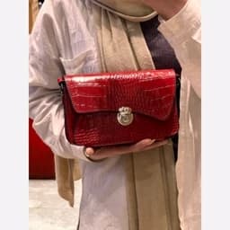 کیف زنانه چرم طبیعی گاوی13ـ21طرح ترمه چرم گواشیر — تصویر ۳