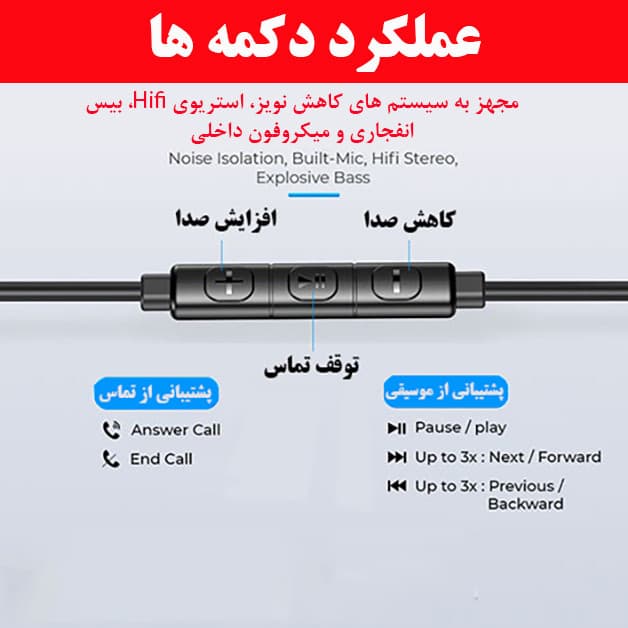 هندزفری اکو مدل EC-15 — تصویر ۳