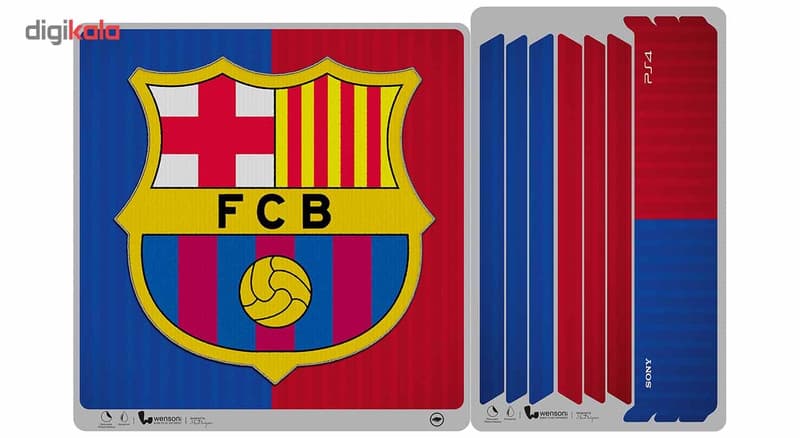 برچسب افقی پلی استیشن 4 پرو ونسونی طرح FC Barcelona 2016 — تصویر ۴