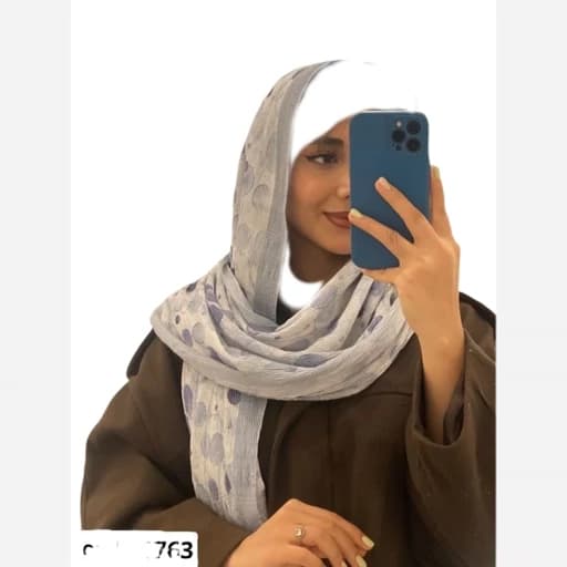 شال و روسری زنانه، شال برشکا لمه طرحدار قواره 200/75 مدل arad6763 — تصویر ۵