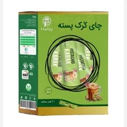 چای کرک پسته زعفرانی بسته 10 عددی بدون شکر شیرین شده با استویا پپتینا — تصویر ۳