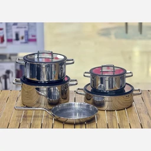 سرویس قابلمه استیل 9پارچه لیزری مدلSS050-3543