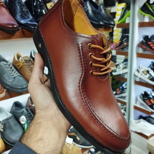 کفش تمام چرم مردانه بندی — تصویر ۲