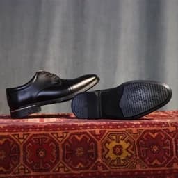 کفش مجلسی مردانه تمام چرم طبیعی مدل بارسا بندی — تصویر ۳