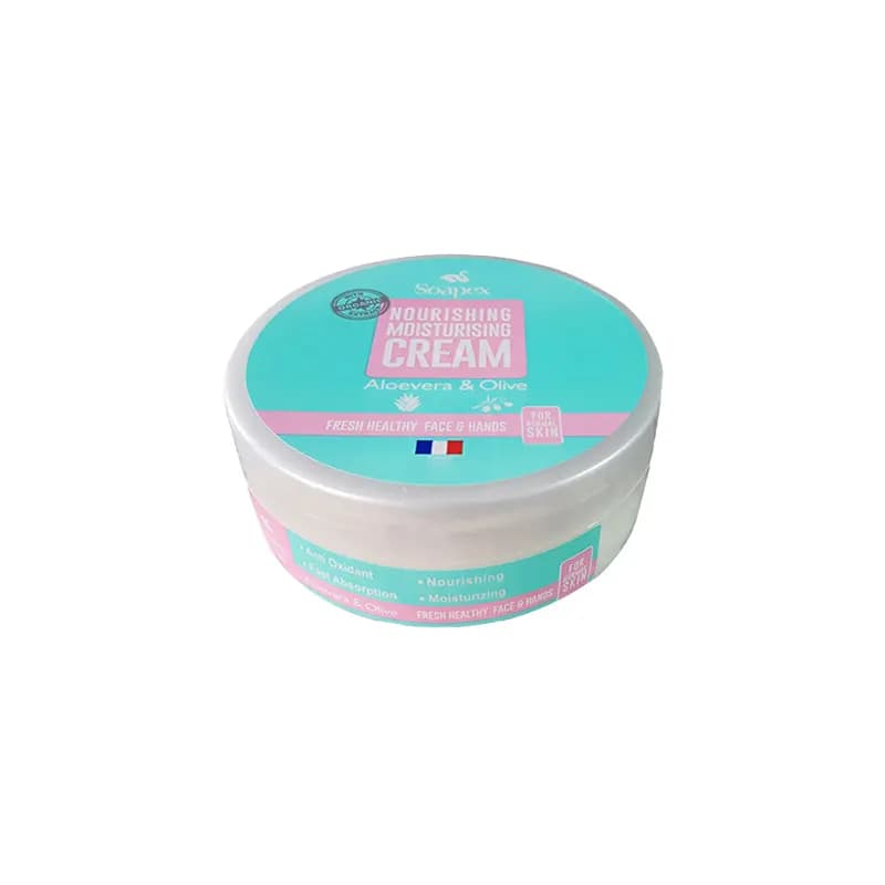 کرم مرطوب کننده و آبرسان دست و صورت سوپکس مدل aloe vera مناسب انواع پوست حجم 90 میلی لیتر — تصویر ۲