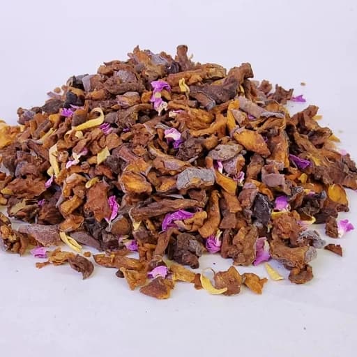 چای میوه ای 500 گرمی سیب و به گیاهینو حاوی ترکیب خوش طعم و عطر میوه به . سیب . گل های معطر - دمنوش میوه ای