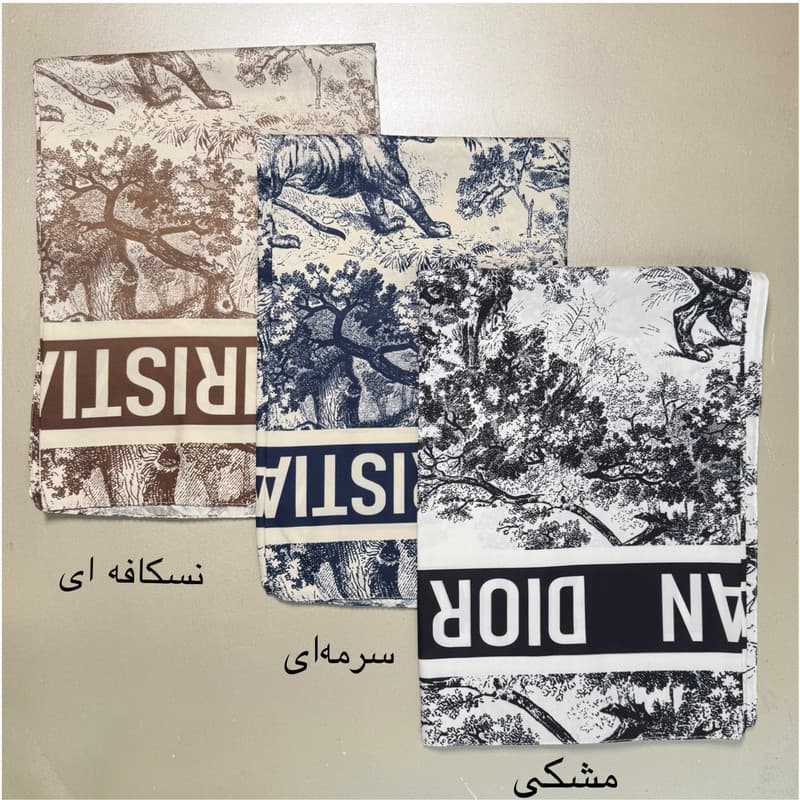روسری زنانه مدل ابریشم توییل مجلسی طبیعت و جنگل کد 1 — تصویر ۵