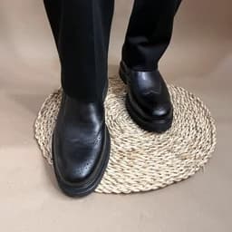کفش مردانه رسمی مجلسی چرم طبیعی اصل مدل هشترگ اریسته مشکی (40تا44) — تصویر ۳