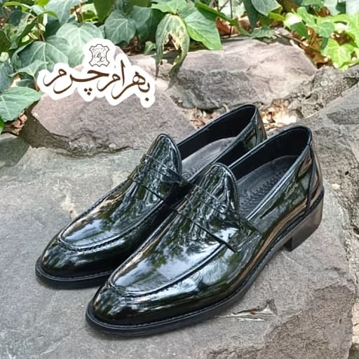 کفش مردانه کالج چرم طبیعی دست دوز کاپری ورنی
