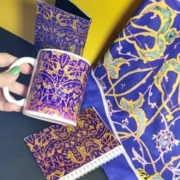 شال سنتی، روسری سنتی، پک هدیه، کادو، ماگ ، ماگ خاص، ماگ ایرانی، صنایع دستی — تصویر ۳