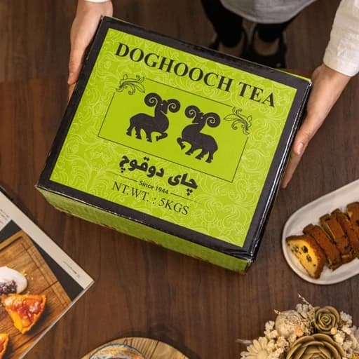 چای سیاه خارجی کله مورچه سی تی سی با رایحه و تکه های هل دو قوچ - 5 کیلویی