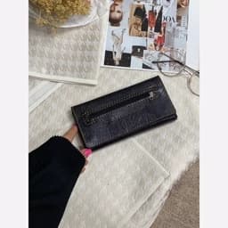 کیف پول چرم کتی پالتویی رو زیپ مردانه و زنانه — تصویر ۳