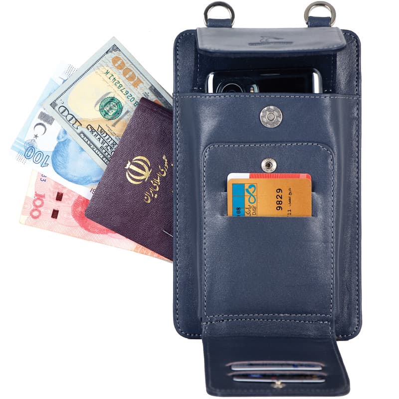 کیف گردنی چرم بارز مدل DG73 — تصویر ۸