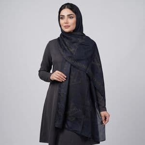 شال زنانه مدل مجلسی دولایه حریر توری نگین کد 3