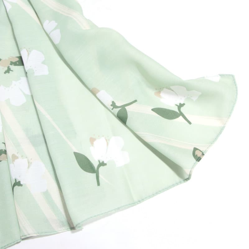 شال زنانه مدل نخی چهار فصل طرح شکوفه کد ana-7087 — تصویر ۵
