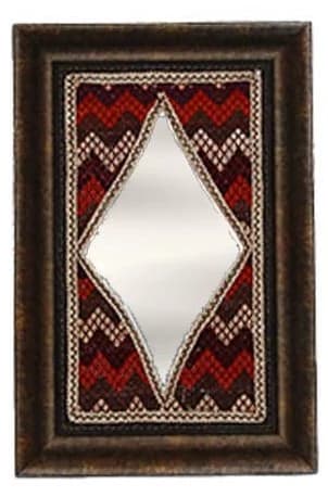 تابلو دکوراتیو گلیم دستباف و آینه 61×41 | اثر هنری اصیل ایرانی | Carpetnrugs