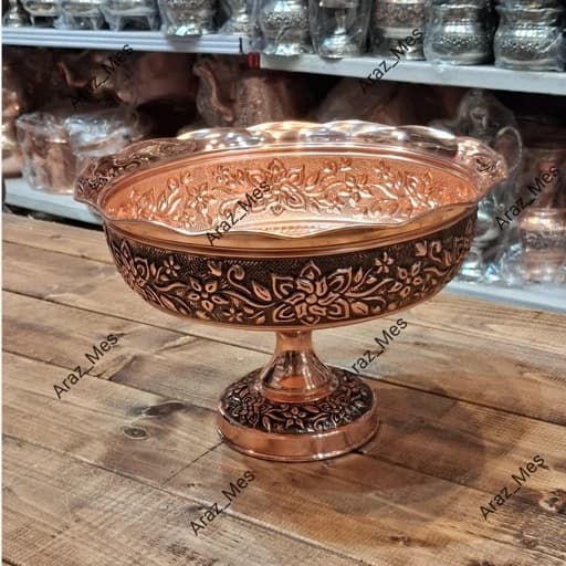 آجیل خوری رز گل مسی نانو ریزگل گلبرگ رزگل طرح یاس زنجان